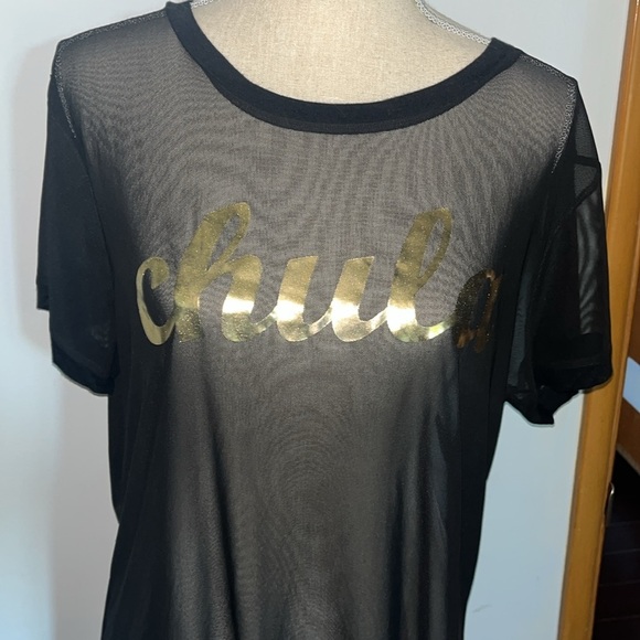 Occasion Black and Gold Graphic Relaxed T-Shirt size 2X - Picture 2 of 6